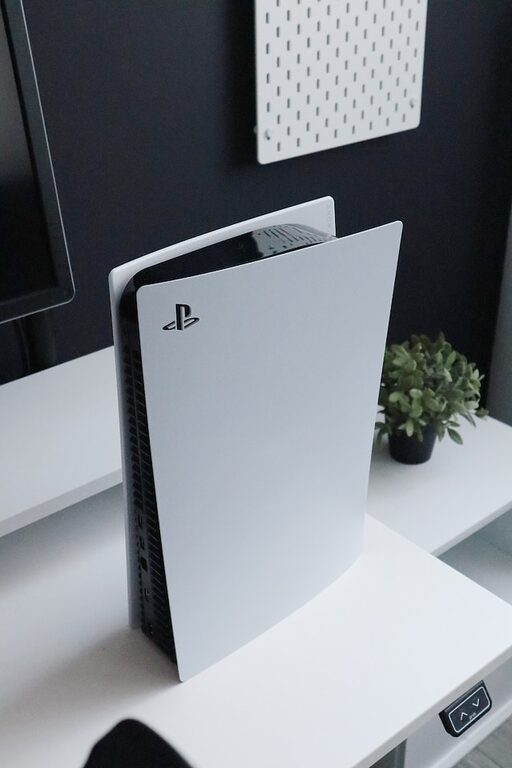 white playstation console