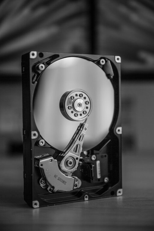 black and silver hard disk drive HDD internal computers
